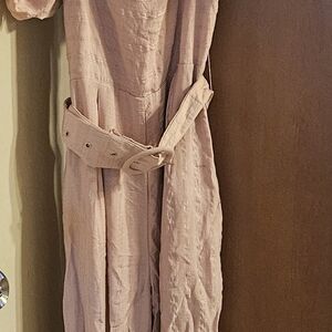 Elegant Blush Wide Leg Jumpsuit